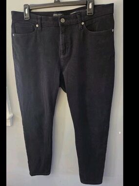 Banana Republic Mid Rise SKINNY ANKLE Jeans Women's Size 32 Black Denim